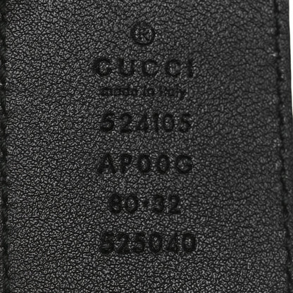 Gucci Moon Calfskin Torchon Double G 25mm Belt 80 32 Black 4 of 4