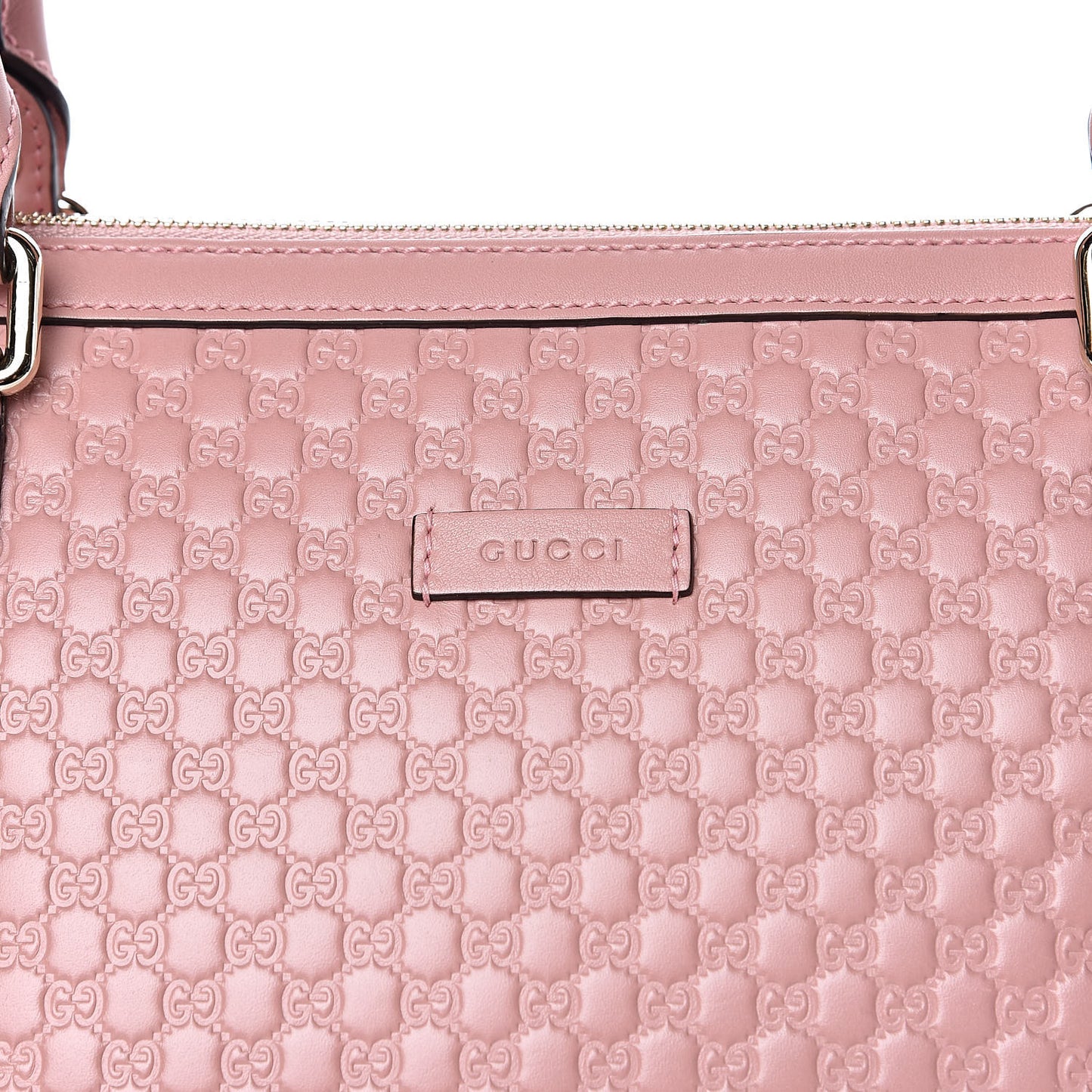 Soft Microguccissima Medium Zippered Satchel Soft Pink
