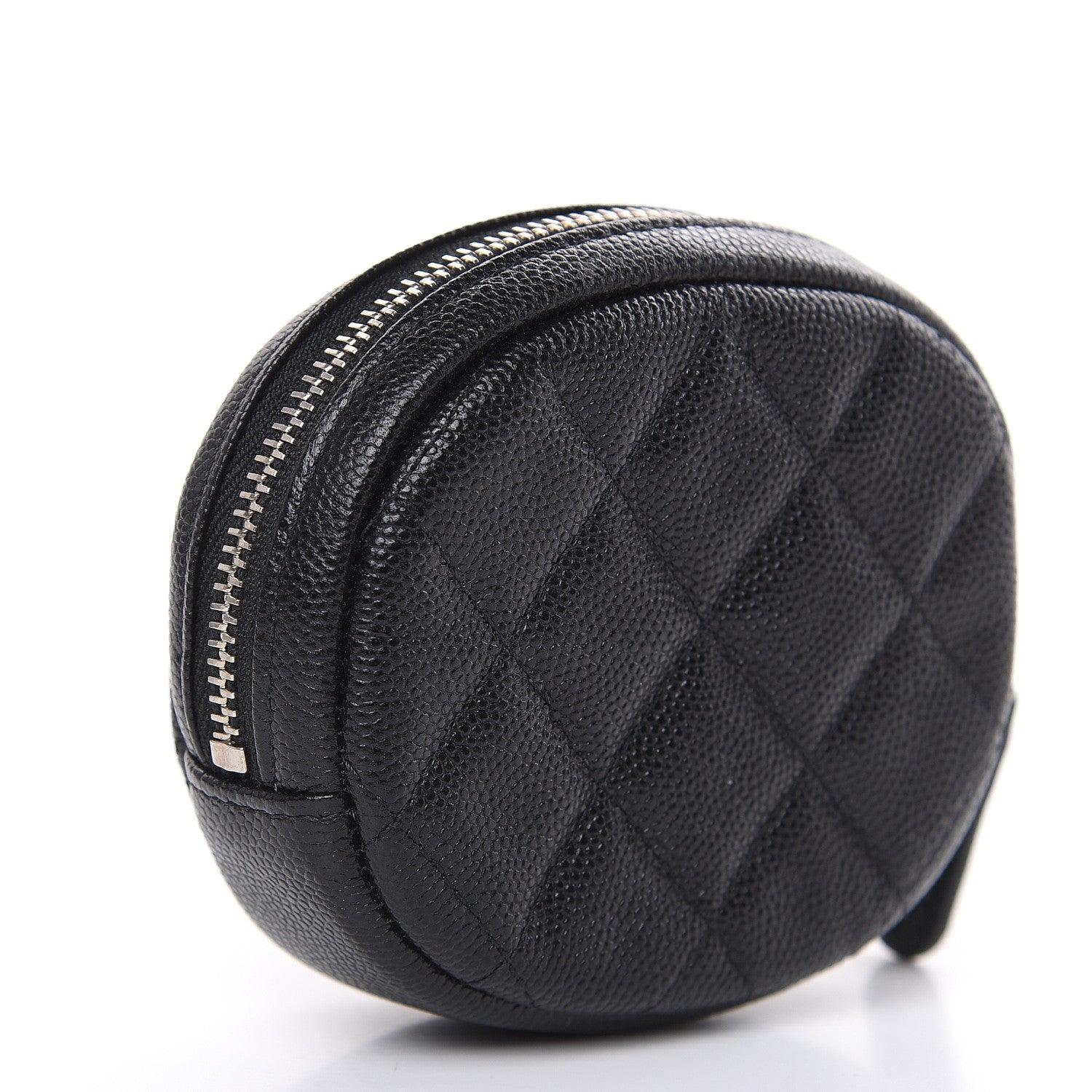 Chanel Caviar Quilted Zip Around Classic Coin Purse Black 3 of 8