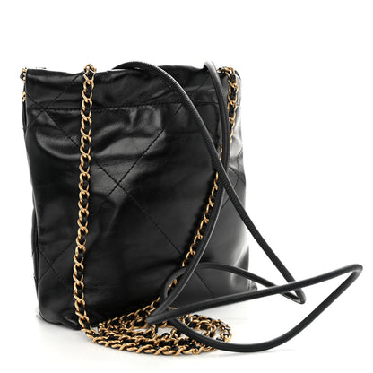 Chanel Shiny Calfskin Quilted Mini Chanel 22 Black 3 of 10