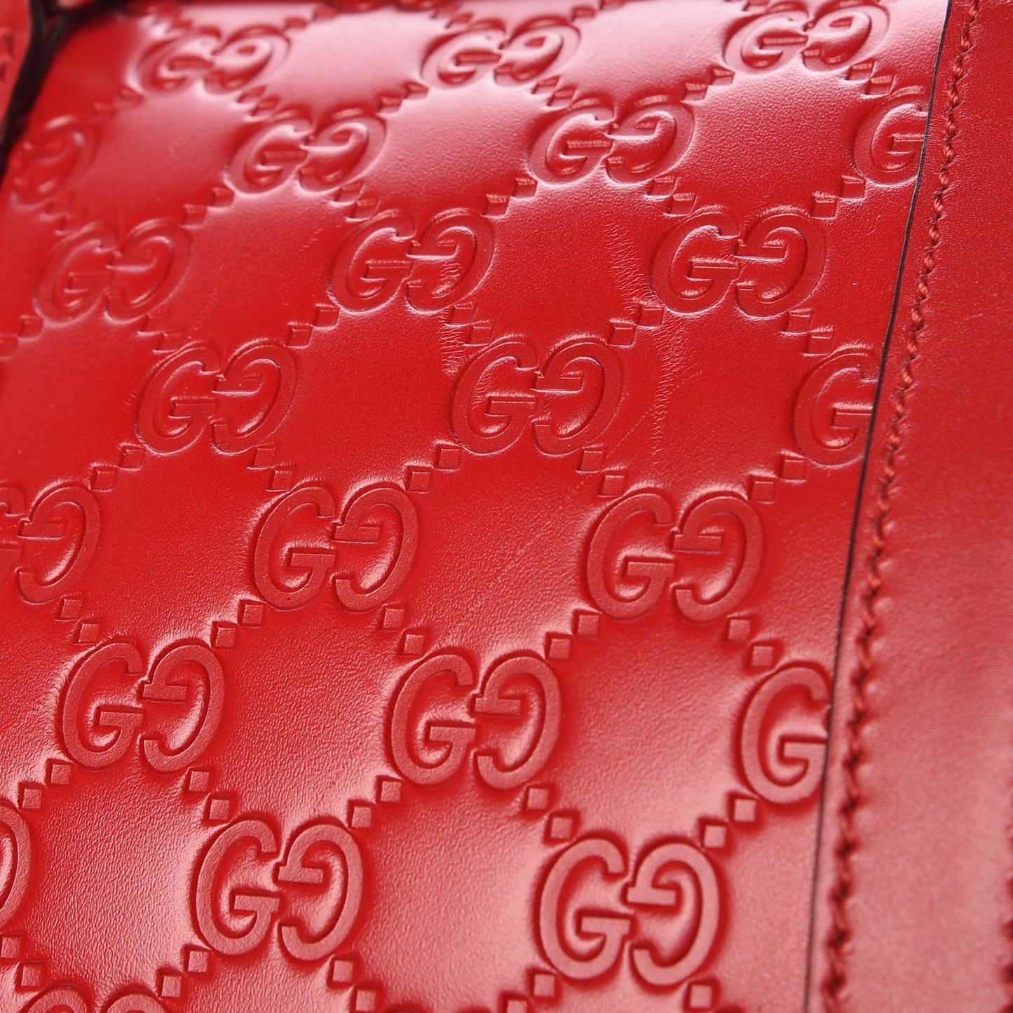 Guccissima Signature Large Duffle Hibiscus Red