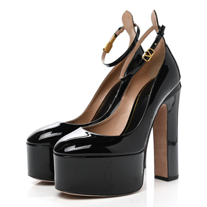 Valentino Garavani Patent Tan-Go 55/155mm Platform Pumps 40.5 Black 3 of 8