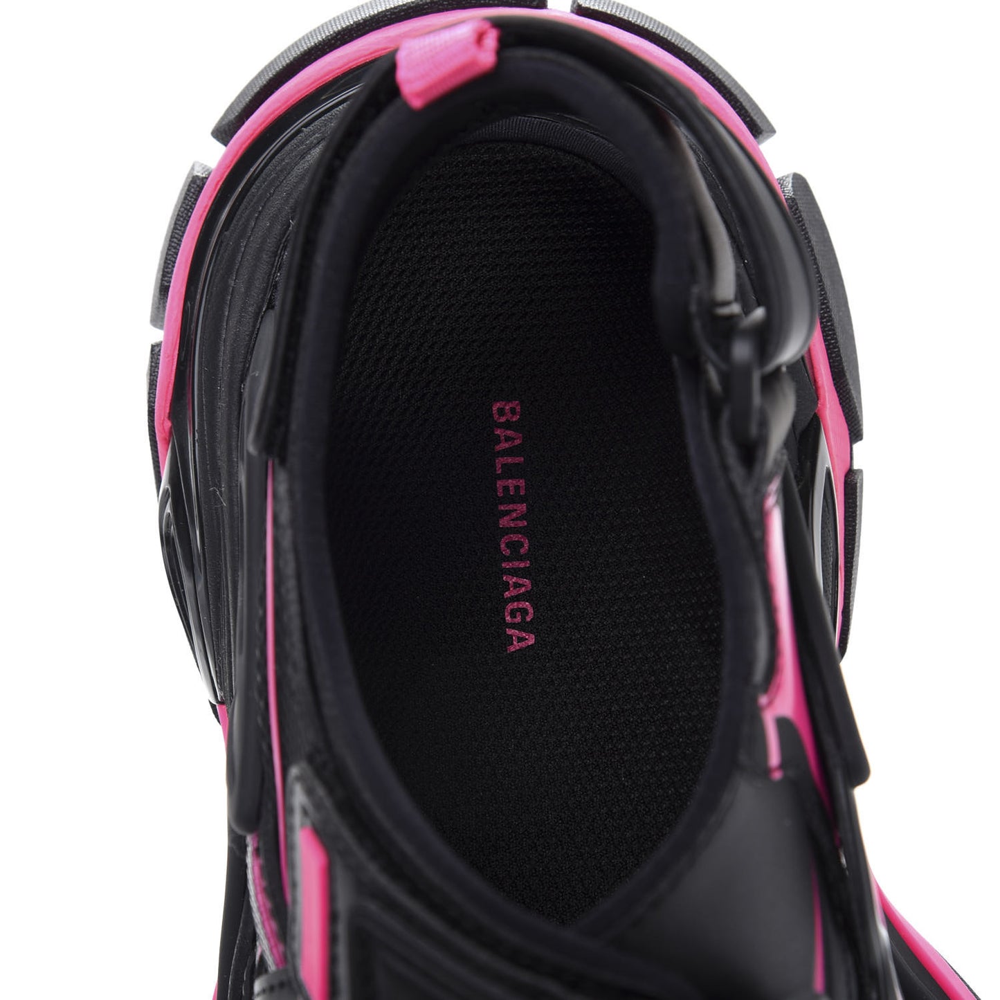 Rubber Neoprene Bi-Color Womens Track Sandals 37 Black Fluo Pink