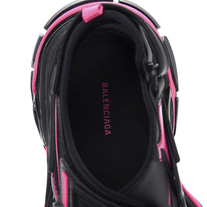 Balenciaga Rubber Neoprene Bi-Color Womens Track Sandals 37 Black Fluo Pink 7 of 8