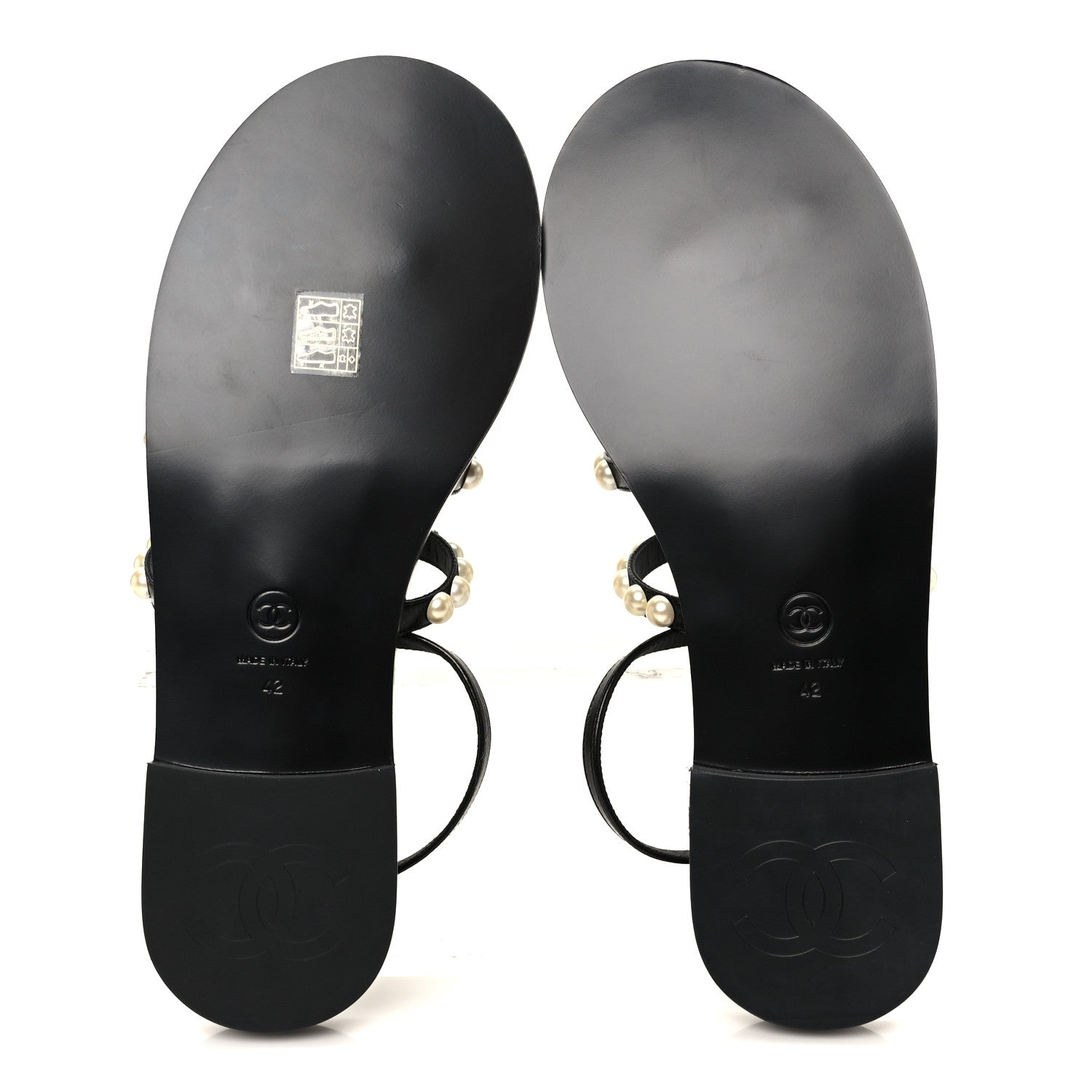 Chanel Silk Satin Quilted Chain Sandals 35 Black 42 Black 6 of 10