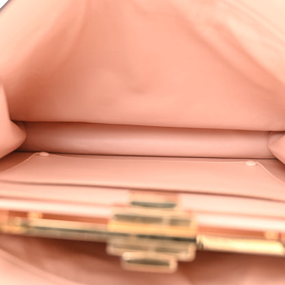 Fendi Vitello Seta Shiny Nappa Medium Peekaboo I SEE U Satchel Blue Velvet Light Rose 6 of 11