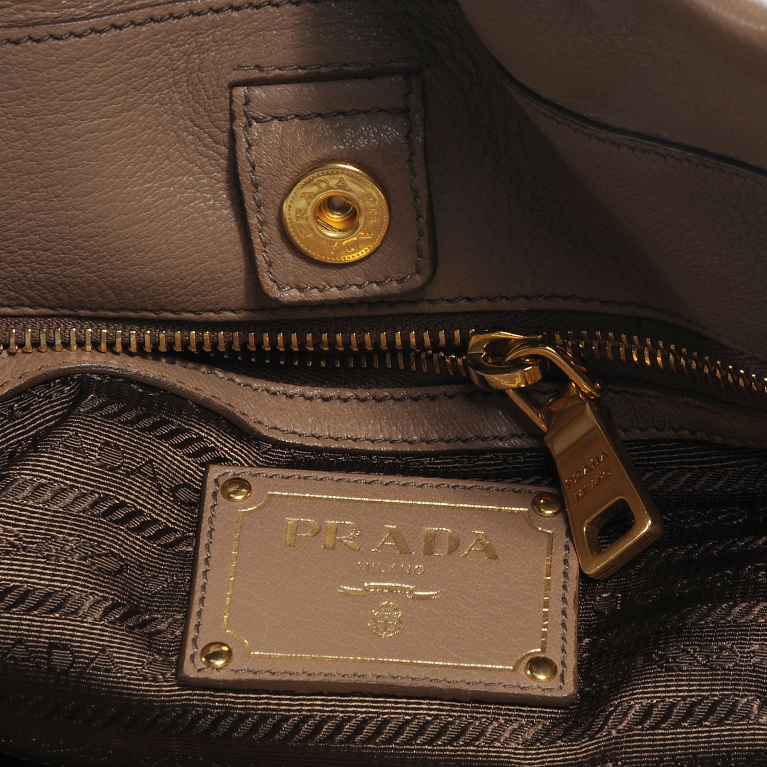 Prada Cervo Deerskin Tote Visone 8 of 10