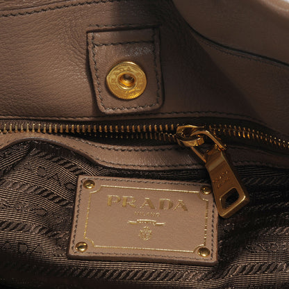 Prada Cervo Deerskin Tote Visone 8 of 10