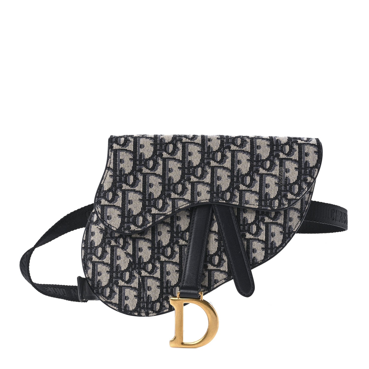 Christian Dior Oblique Saddle Belt Pouch Blue 1 of 7