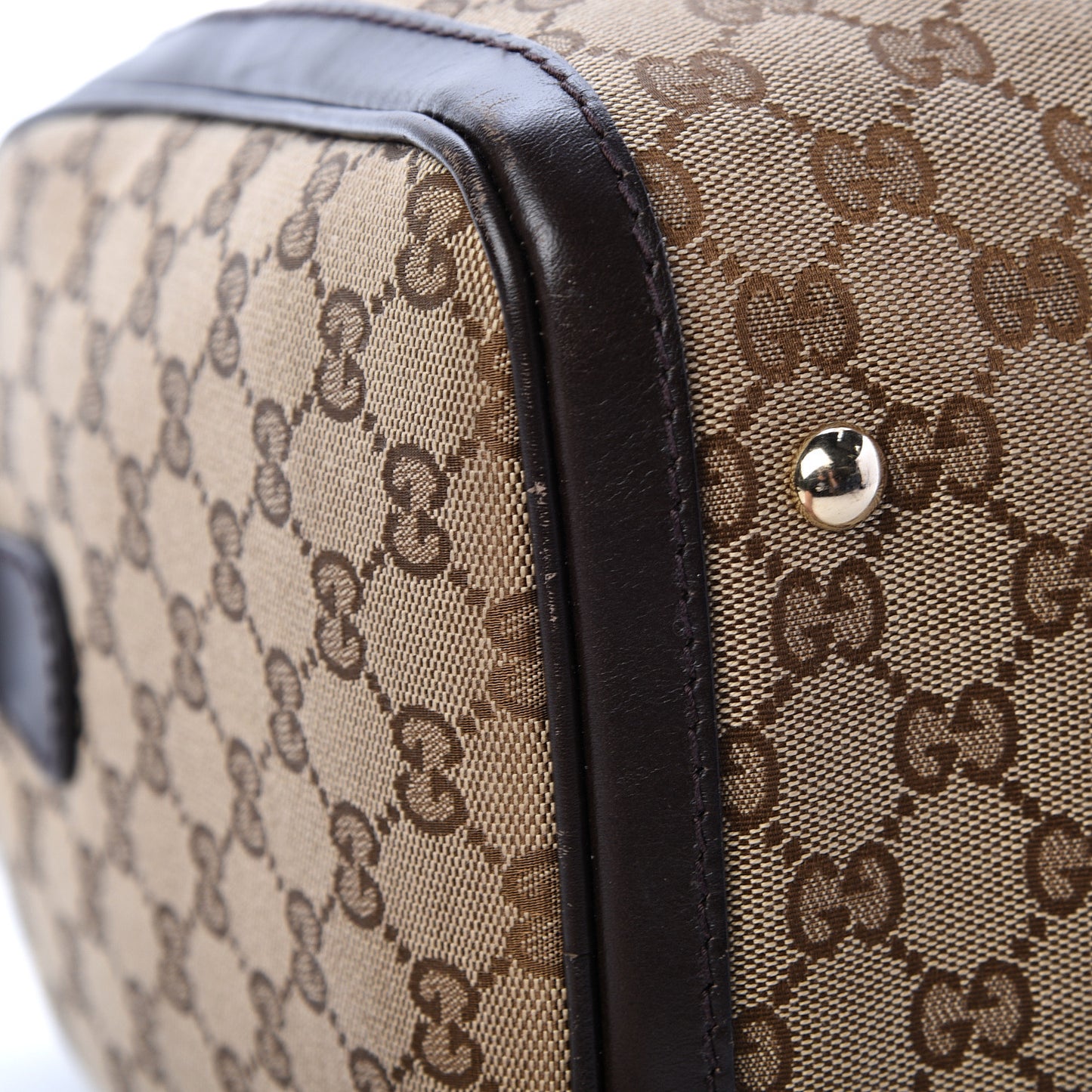 Monogram Vintage Web Medium Boston Dark Brown