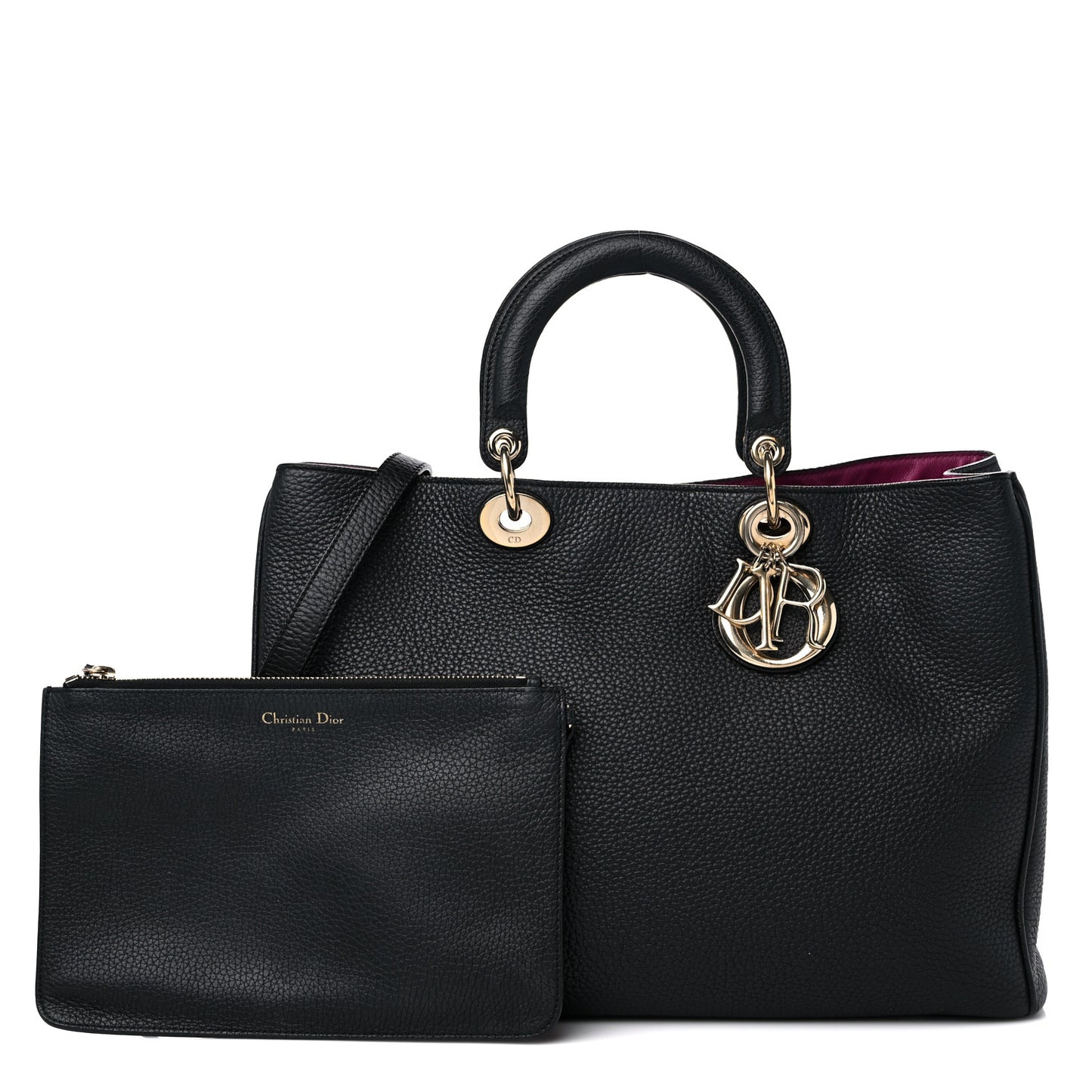 Bullcalf Large Diorissimo Tote Black Rose Indien