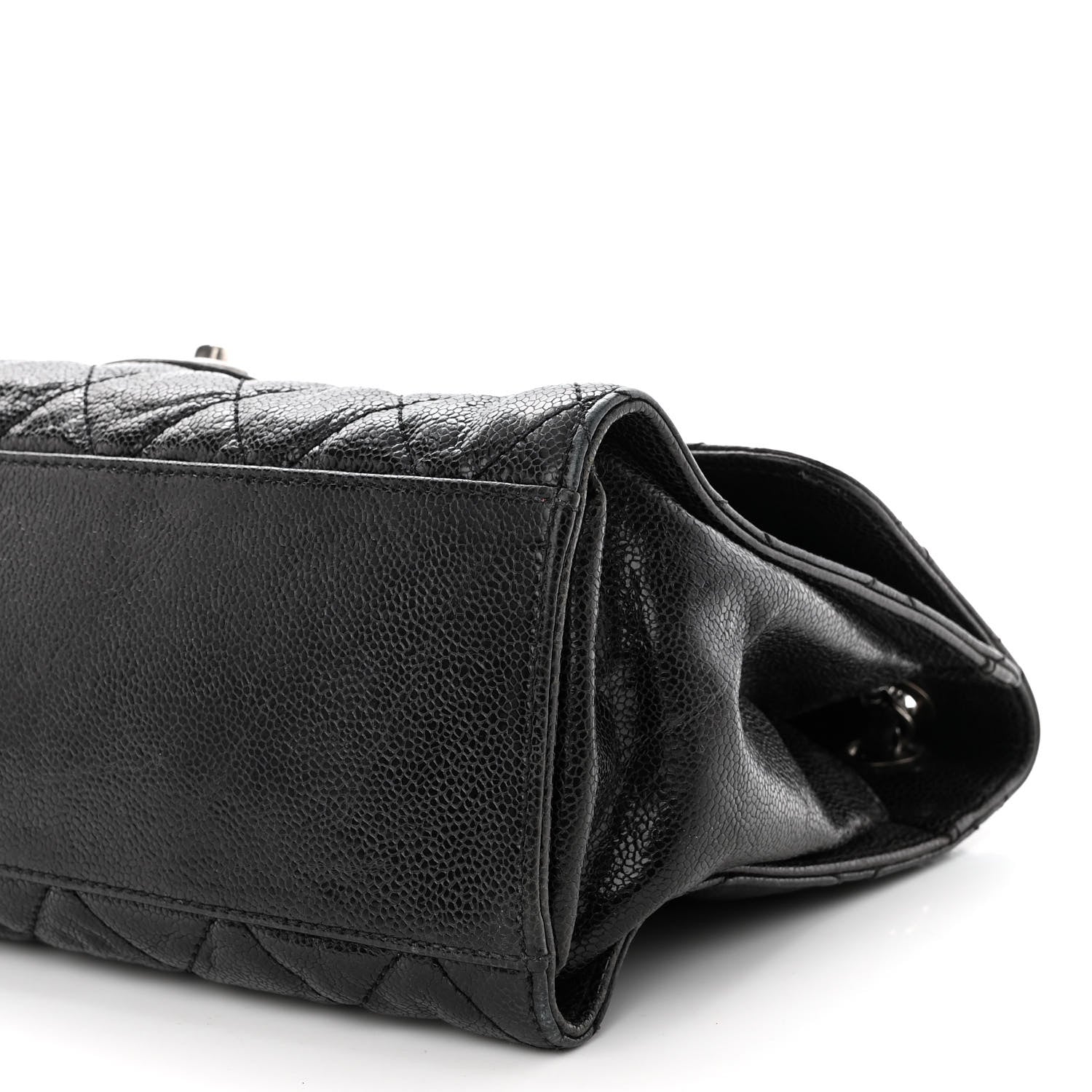 Chanel Crumpled Grained Calfskin Jumbo CC Crave Flap Black 10 of 10