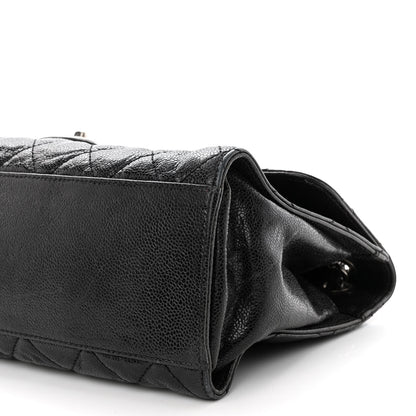Chanel Crumpled Grained Calfskin Jumbo CC Crave Flap Black 10 of 10