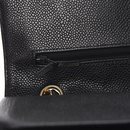 Chanel Caviar Quilted Medium Double Flap Black 8 of 14