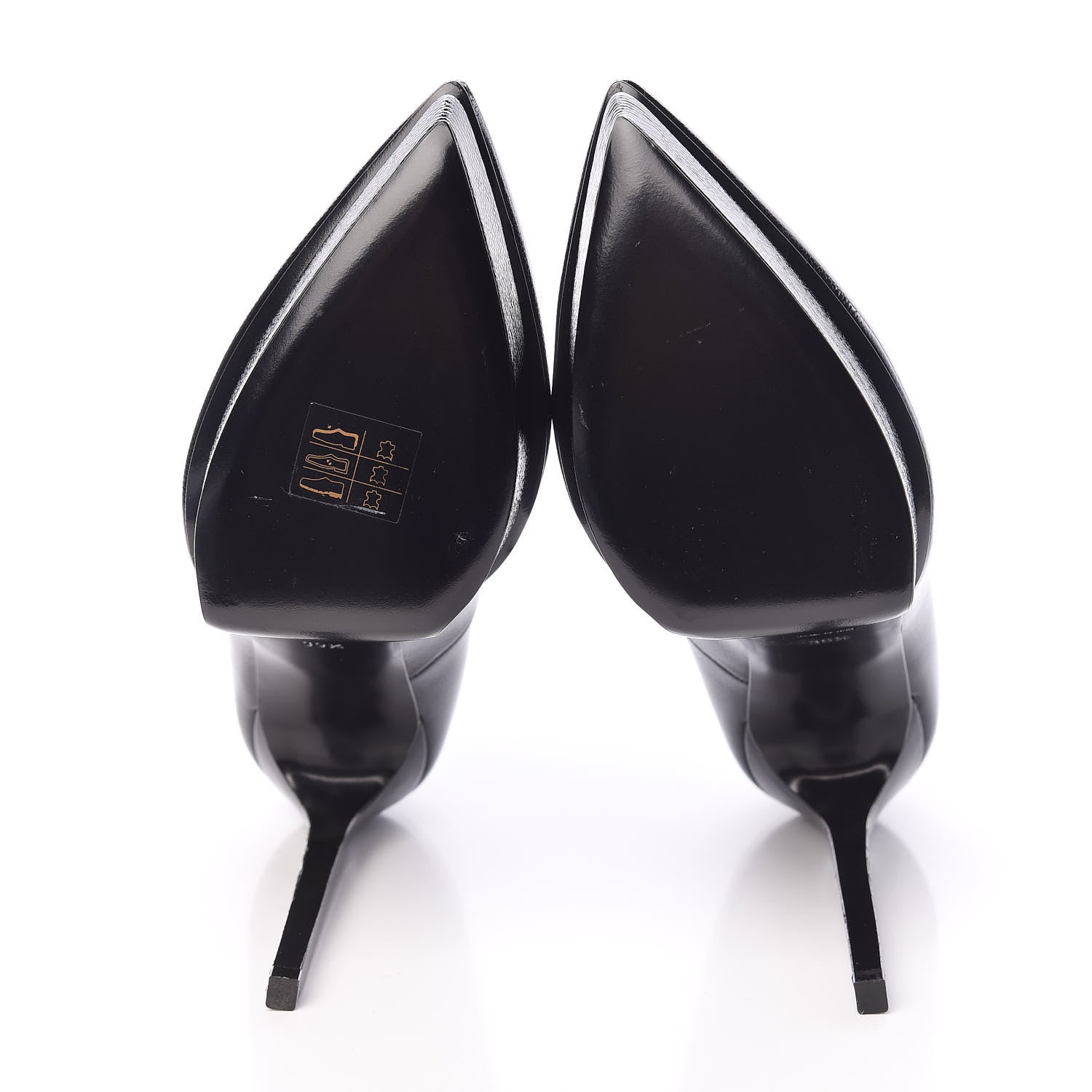Saint Laurent Pebbled Patent Calfskin Janis 105 Platform Pumps 39.5 Black 5 of 8