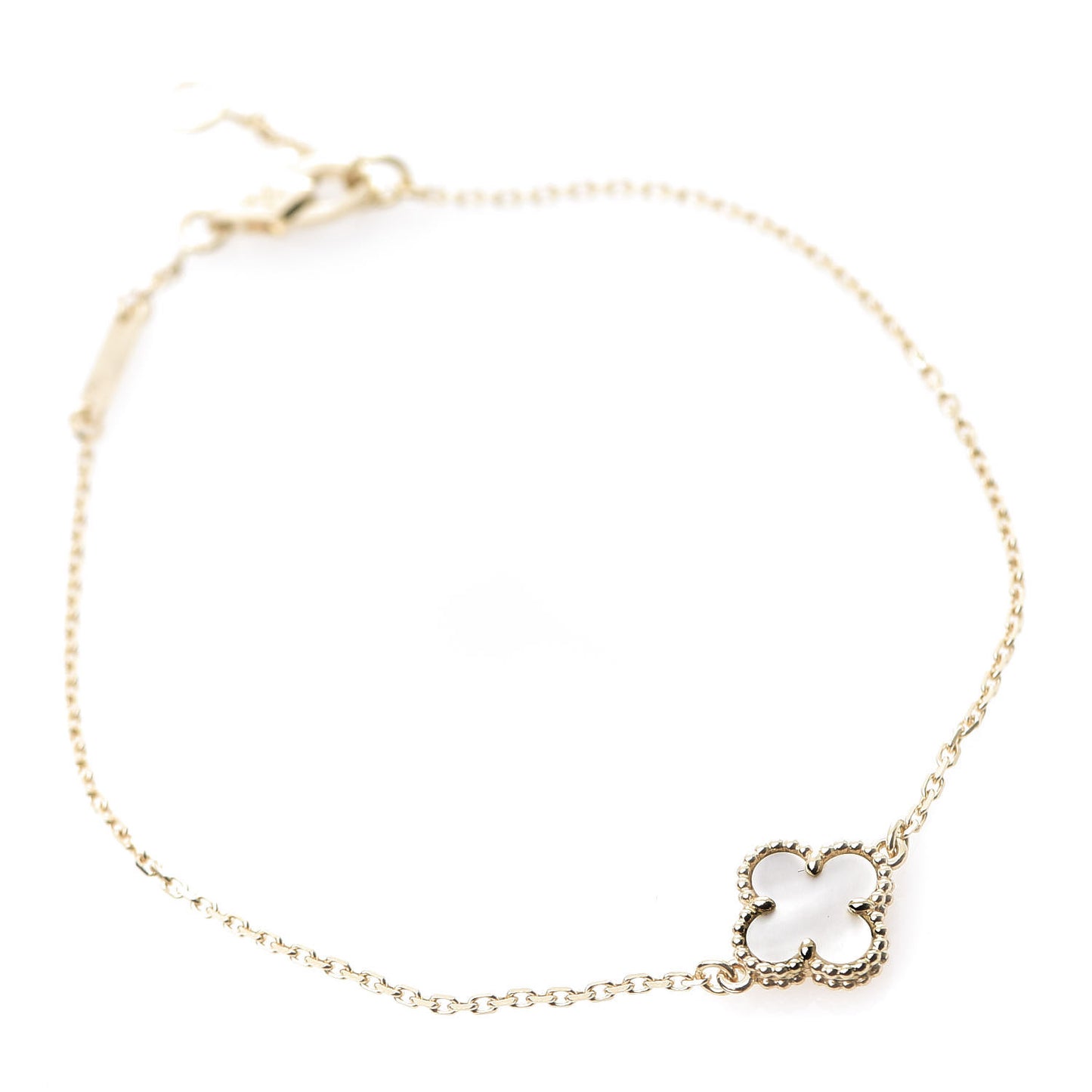 18K Yellow Gold Mother of Pearl Sweet Alhambra Bracelet