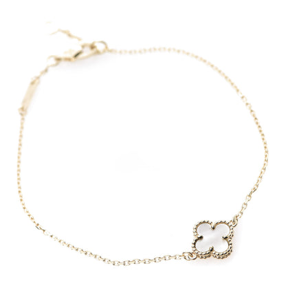 Van Cleef & Arpels 18K Yellow Gold Mother of Pearl Sweet Alhambra Bracelet 1 of 7