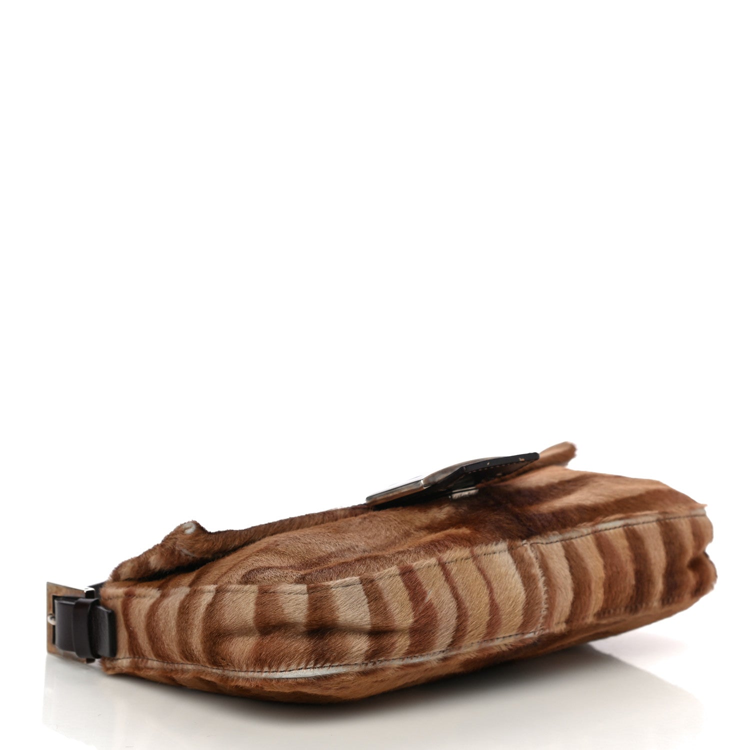 Fendi Calf Hair Zebra Print Baguette Brown 4 of 13
