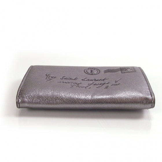 Metallic Leather Y-Mail Coin Purse