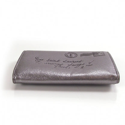 Saint Laurent Metallic Leather Y-Mail Coin Purse 3 of 7