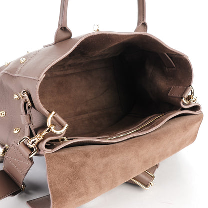 Mulberry Calfskin Studded Medium Cara Delevingne Convertible Satchel Taupe 5 of 7