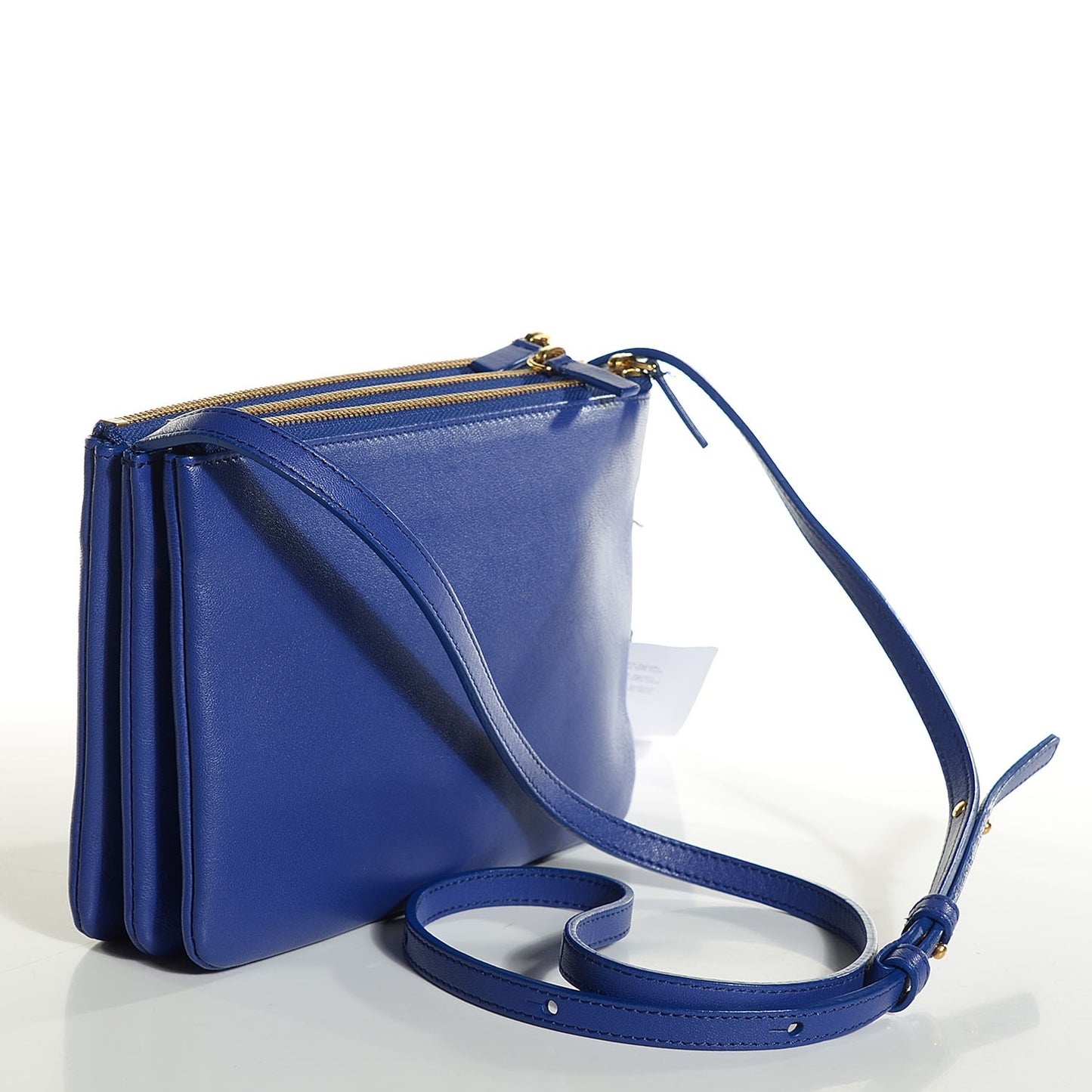 Lambskin Small Trio Crossbody Bag Violet Blue
