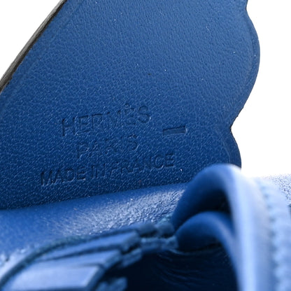 Hermes Milo Lambskin Lizard Touch Grigri Rodeo Pegase Horse Bag Charm PM Bleu France 3 of 5