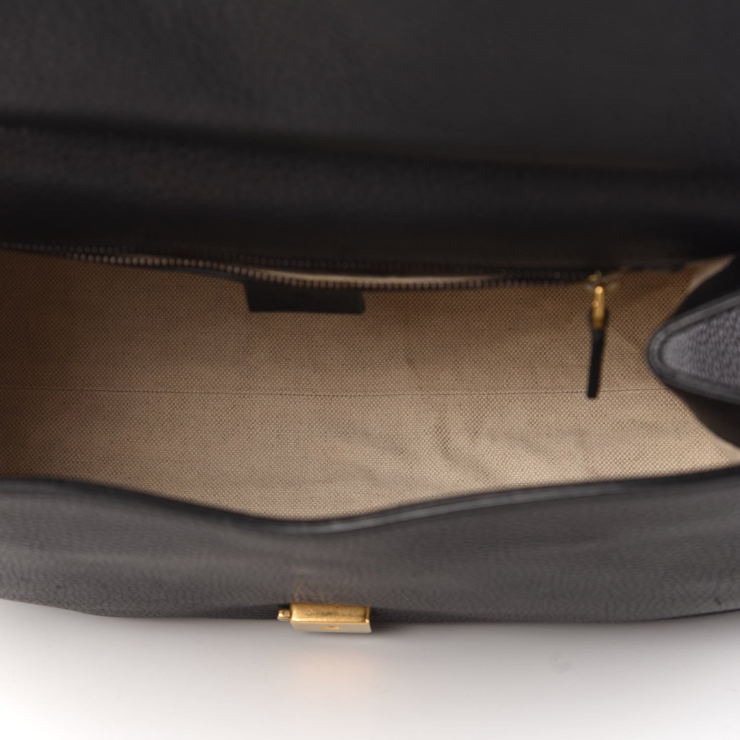 Gucci Calfskin Small GG Marmont Top Handle Bag Black 5 of 11