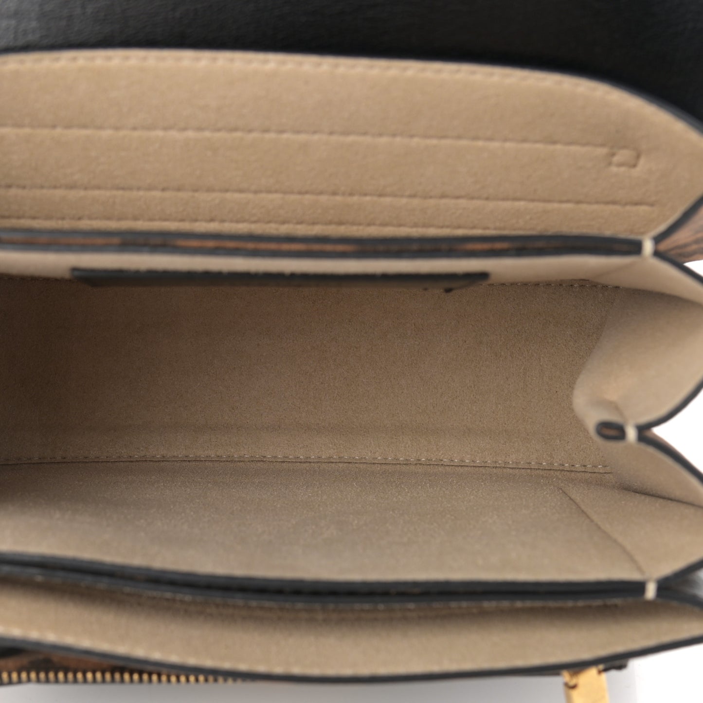 Calfskin Suede Leopard Print Small GV3 Shoulder Bag Black Chestnut