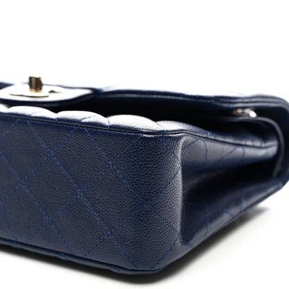 Chanel Caviar Quilted Small Double Flap Navy 10 of 10