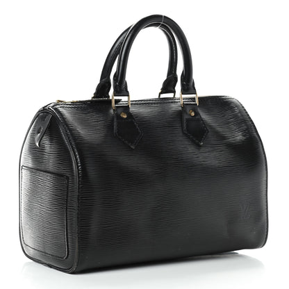 Louis Vuitton Epi Speedy 25 Black 2 of 9