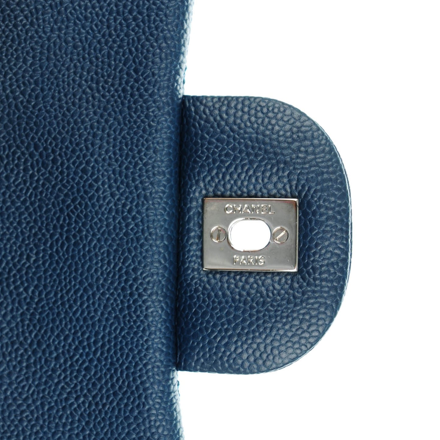 Caviar Quilted Casual Journey Flap Dark Blue