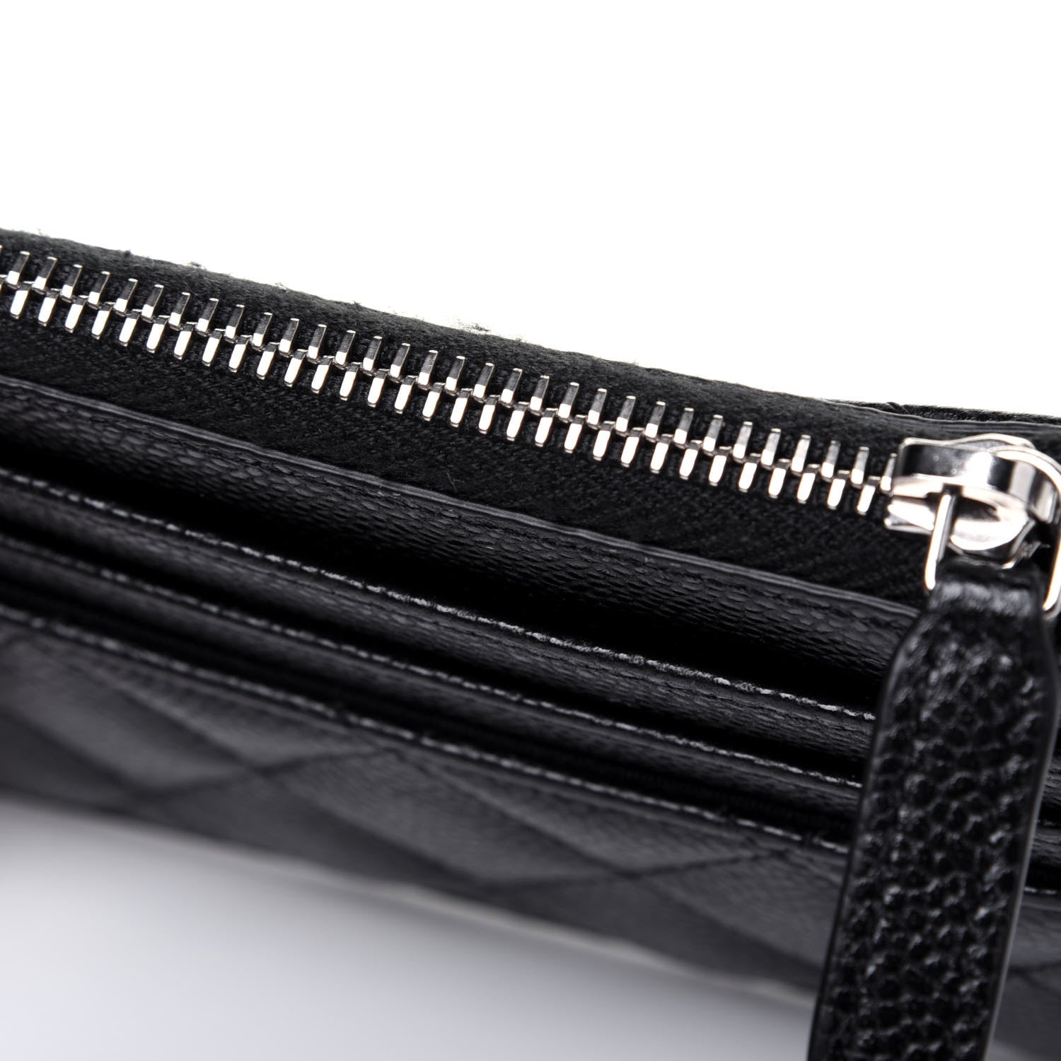 Chanel Caviar Quilted CC Zip Card Holder Black 11 of 13