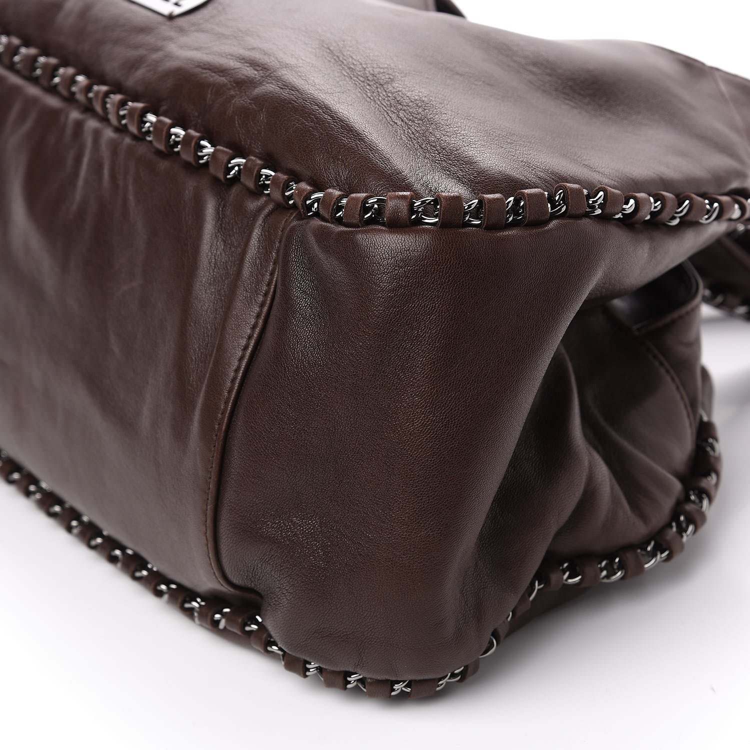 Chanel Calfskin Chain Hobo Brown 7 of 11