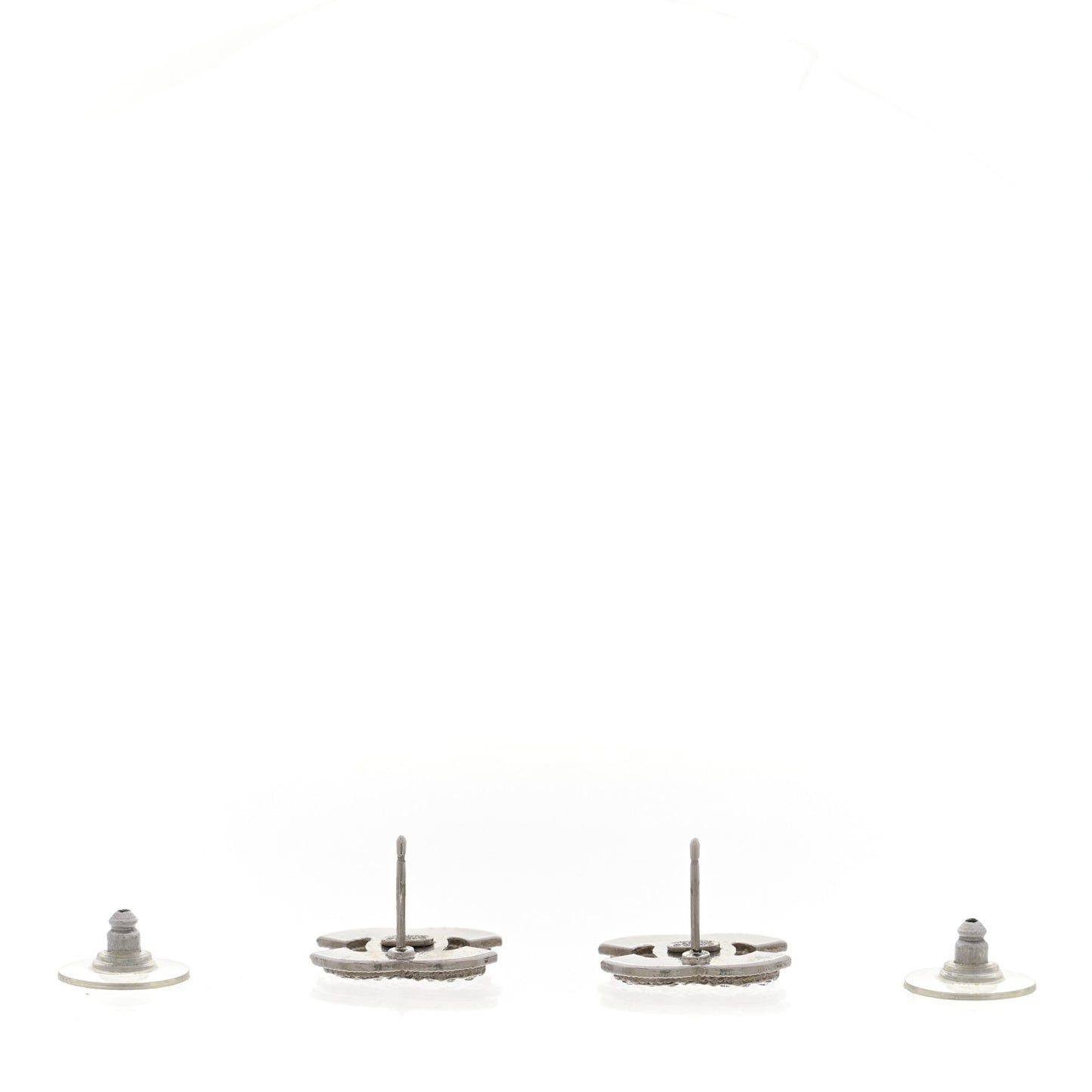 Crystal CC Earrings Silver