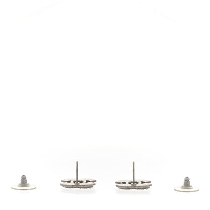 Chanel Crystal CC Earrings Silver 3 of 4