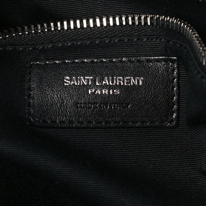 Saint Laurent Raffia Linen Calfskin Rive Gauche Tote Black 6 of 10