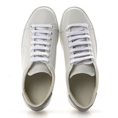 Gucci Calfskin Interlocking G Perforated Womens Ace Sneakers 37 White Grey Sky 2 of 10