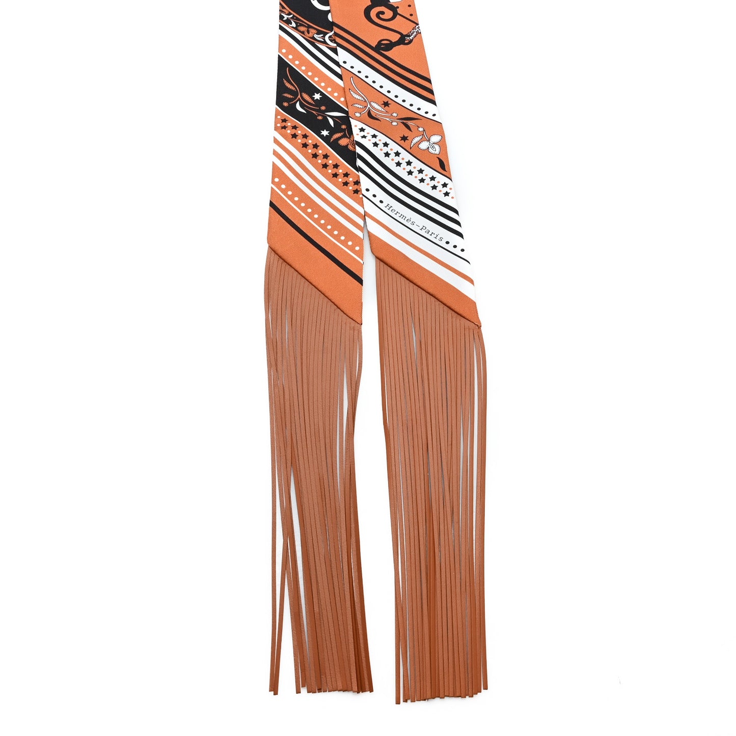 Silk Bandana Fringed Twilly Barenia