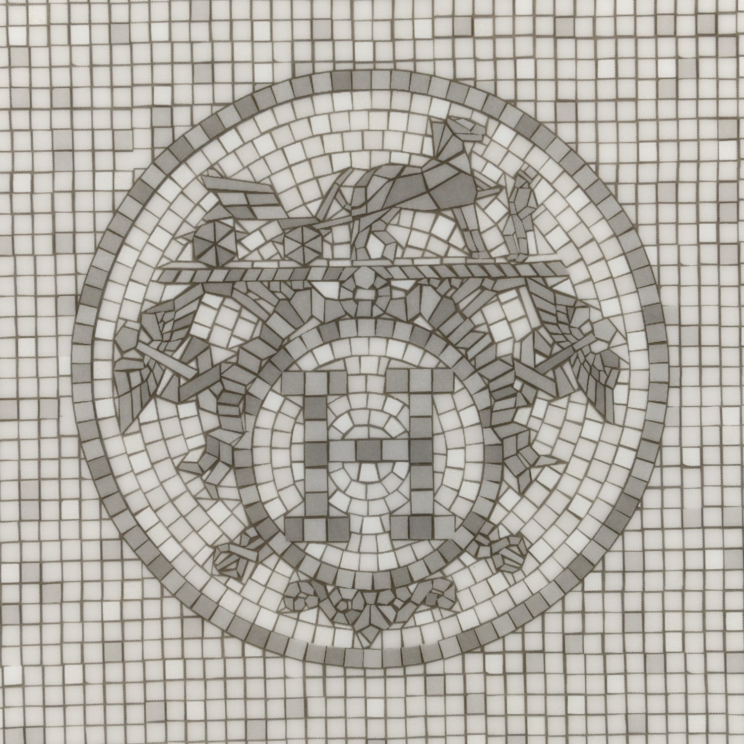 Hermes Porcelain Mosaique au 24 Platine Sushi Plate 5 of 6