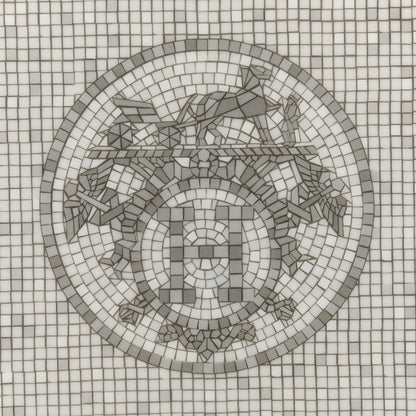 Hermes Porcelain Mosaique au 24 Platine Sushi Plate 5 of 6