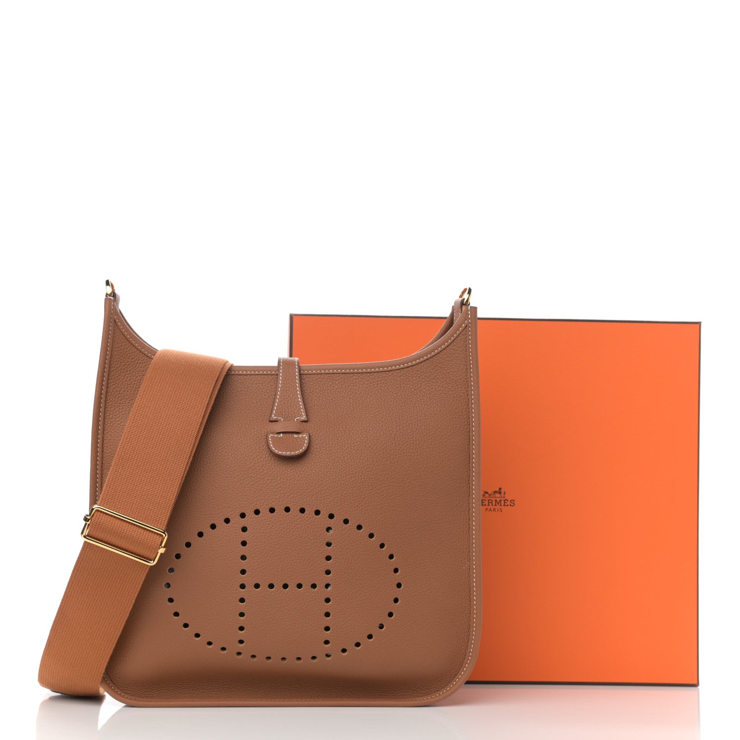 Hermes Taurillon Clemence Evelyne III PM Gold 11 of 11