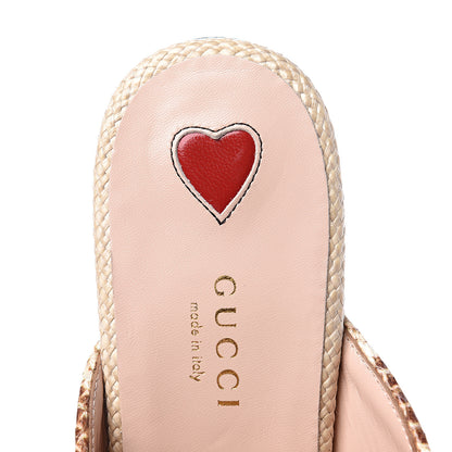 Gucci Straw Elaphe Womens Princetown Slippers 37.5 Natural 8 of 10