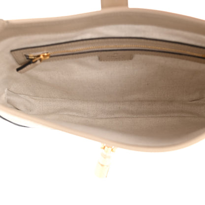 Gucci GG Supreme Monogram Textured Dollar Calfskin Web Small Jackie 1961 Hobo Beige Mystic White Oatmeal 5 of 8