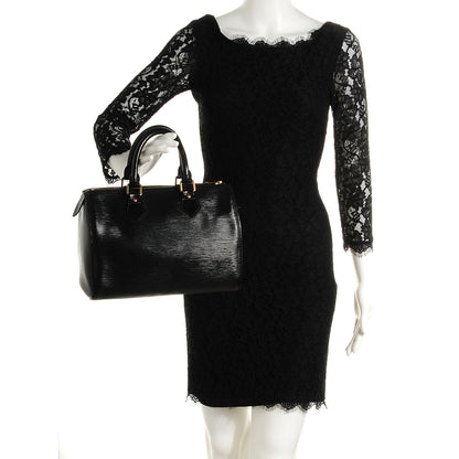 Louis Vuitton Epi Speedy 25 Black 2 of 7