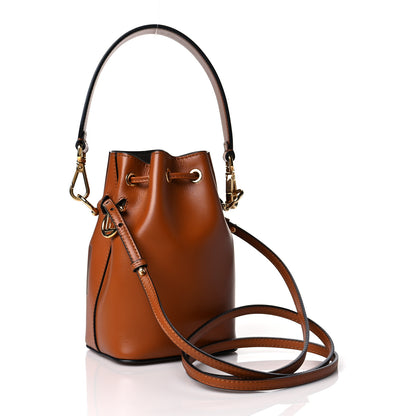 Fendi Vitello King F is Fendi Logo Embossed Mini Mon Tresor Bucket Bag Cuoio 3 of 10
