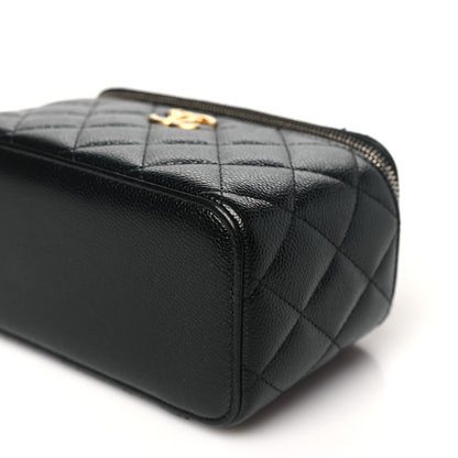 Chanel Shiny Caviar Quilted Pick Me Up Vanity Case Black 10 of 10