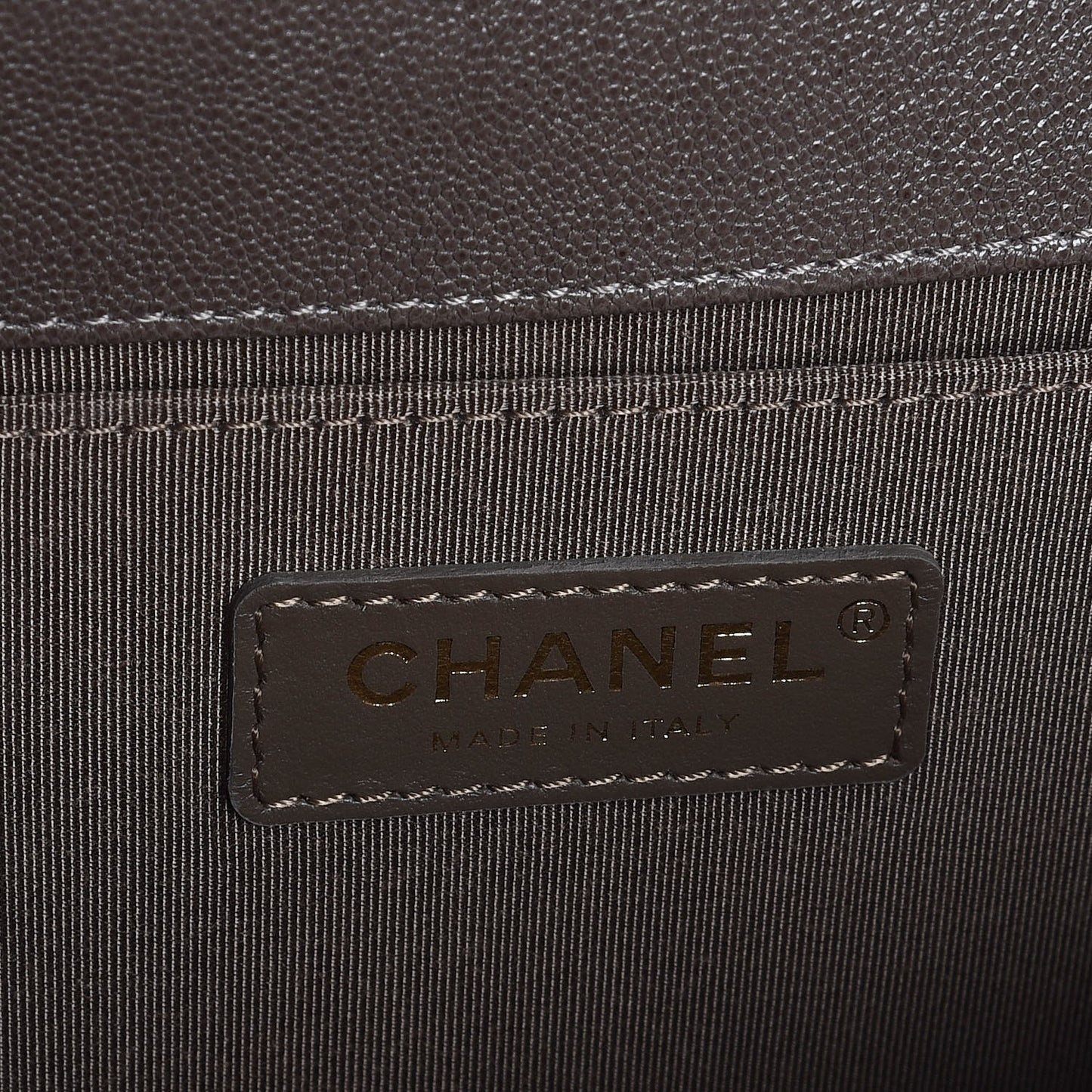 Caviar Quilted Medium Boy Flap Khaki