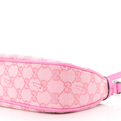 Gucci X PALACE GG Supreme Monogram Palace Textured Dollar Calfskin Shoulder Bag Pink Pale Rose Palace 10 of 10