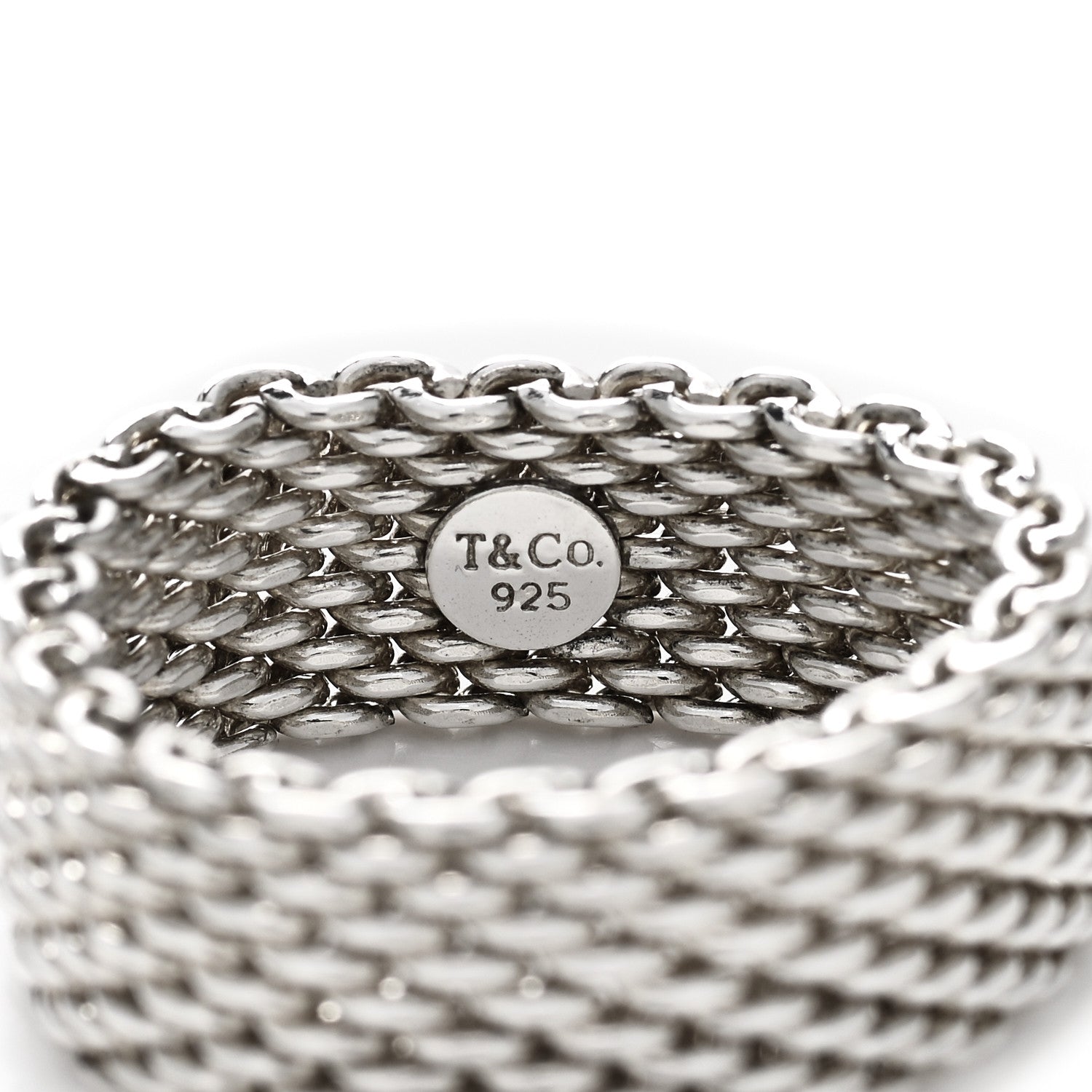 Tiffany Sterling Silver Somerset Mesh Ring 67 12 4 of 4